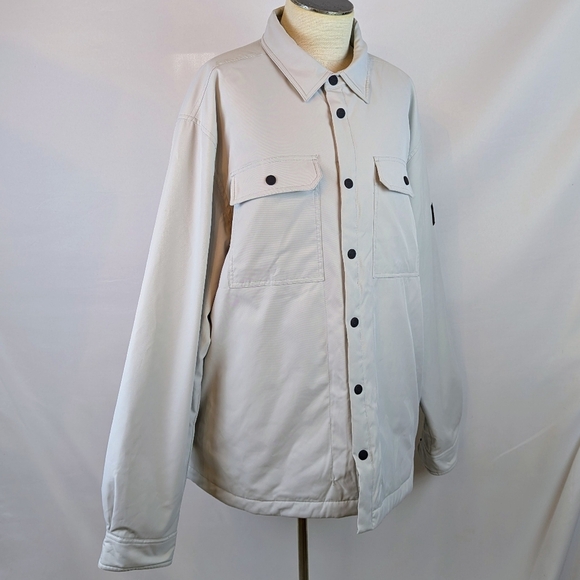 North Sails Dusk Overshirt Jacket Snap Front Lightweight Grey Violet XL NWT - Picture 11 of 13